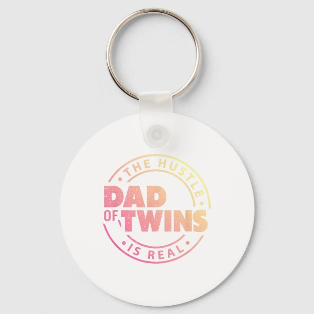 Llavero Papá De Los Gemelos, Nuevo Y Divertido Padre Para  (Anverso)
