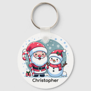 Llavero Papa de Navidad Lindo Personalizado