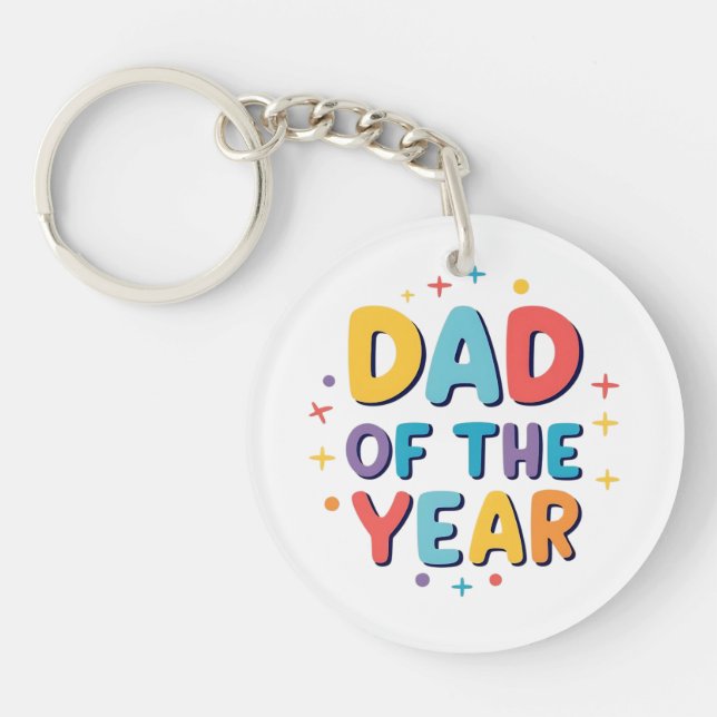 Llavero Papá del año - Gracioso regalo del Día del Padre (Frente)