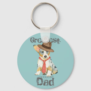 Llavero Papá del Corgi Galés de la rebeca
