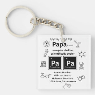 Llavero Papá divertido de la ciencia Día del padre PaPa