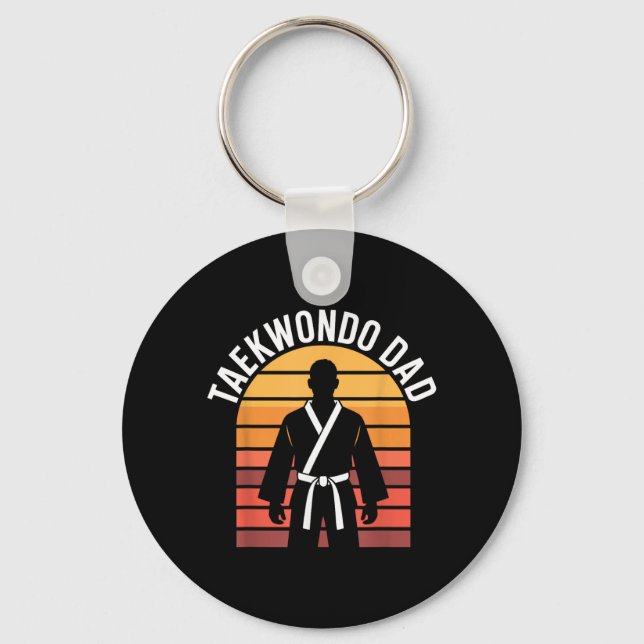 Llavero Papá divertido de Taekwondo (Anverso)