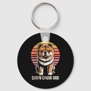 Llavero Papá divertido dueño de perro Chow Chow vintage re