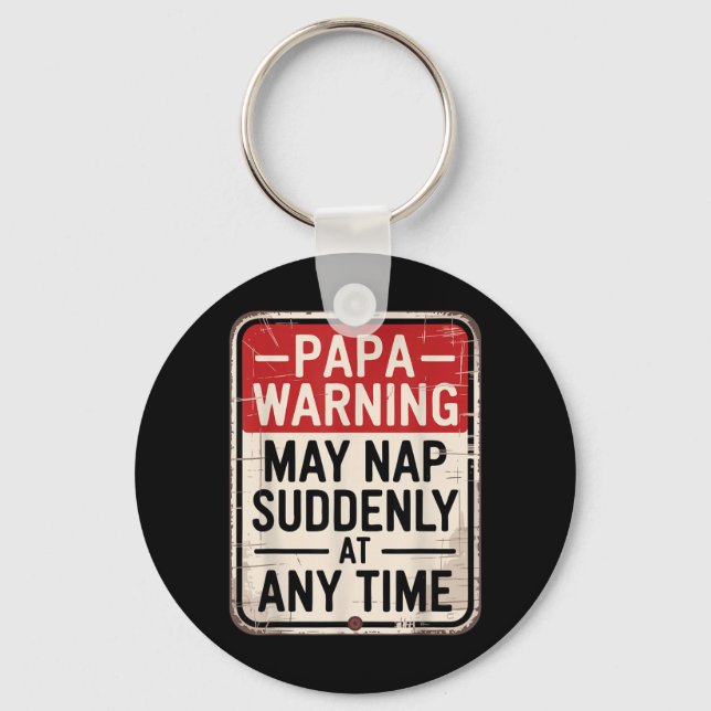 Llavero Papa Duerme Funny Father Humor (Anverso)