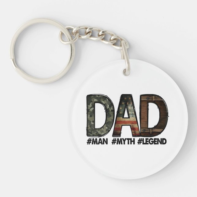 Llavero Papá - el hombre el mito la leyenda papá; padre; g (Frente)