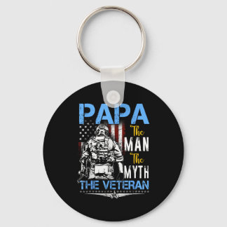 Llavero Papá el hombre mito veterano militar - día del pad