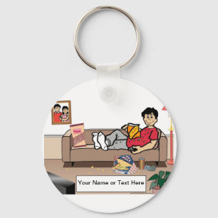 Llavero Papa en el sofá - Personalizado masculino por Prin