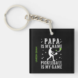Llavero PAPA es mi nombre PICKLEBALL es mi regalo para DAD
