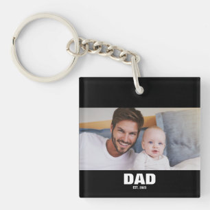 Llavero Papá Estableció Foto Moderna