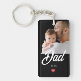 Llavero Papá Estableció Regalo Foto Corazón Divertido