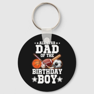 Llavero Papá Estrella del Niño Cumpleañero Sketll Fútbol S