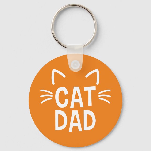 Llavero Papá Gato Con Orejas Y Whiskers (Anverso)