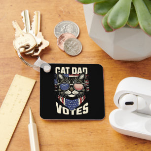 Llavero Papá gato vota bandera electoral bandera estadouni