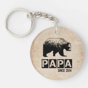 Llavero Papa Grunge Genial Desde Oso Año Personalizado