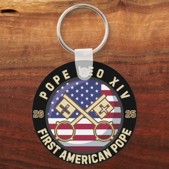 Llavero Papa León XIV, Histórico Primer Papa Norteamerican (Reverso )