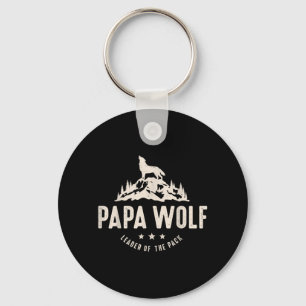 Llavero Papa Lobo Día del Padre Papá Cute Animal Familia