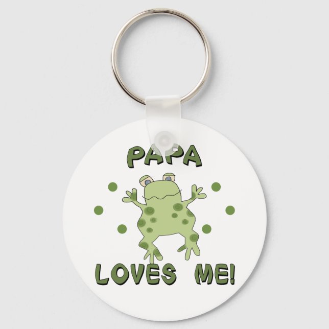 Llavero Papa Loves Me Frog (Anverso)
