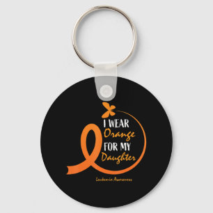 Llavero Papá Mamá Yo Uso Naranja Para Mi Hija Leukemia Awa