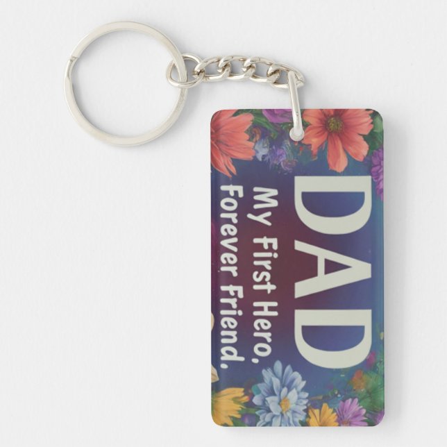 Llavero Papá: Mi primer héroe, mi eterno amigo (Frente)