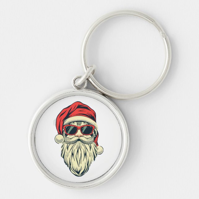 Llavero Papá Noel con gafas (Frente)