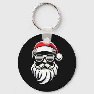 Llavero Papá Noel con gafas de sol y barba para Navidad F