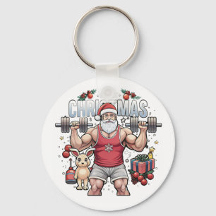 Llavero Papá Noel con un giro – Papá Noel de gimnasio navi