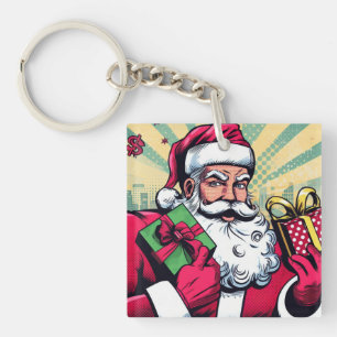 Llavero Papá Noel de cómic/Navidad