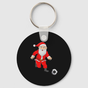 Llavero Papá Noel de Navidad jugando fútbol Soccer Navidad