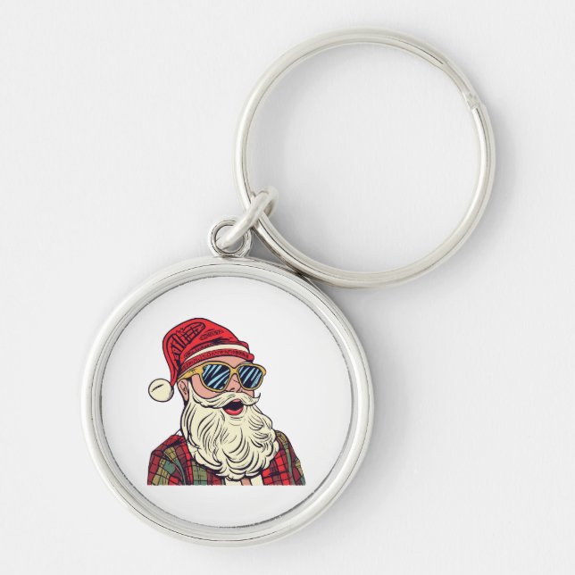 Llavero Papá Noel - Divertido (Frente)