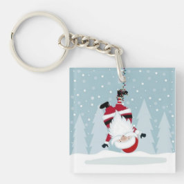 Llavero Papá Noel divertido colgado boca abajo
