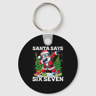 Llavero Papá Noel Divertido Dabbing Dice Seis Siete 67 Mem