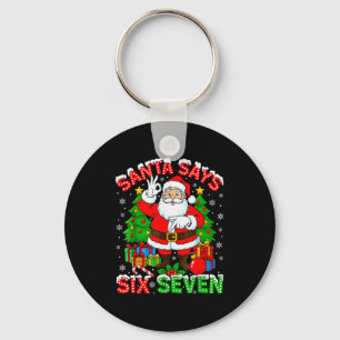 Llavero Papá Noel Divertido Dice Seis Siete Navidad 67 Mem