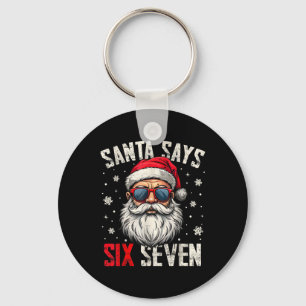 Llavero Papá Noel Divertido Dice Seis Siete Navidad 67 Mem