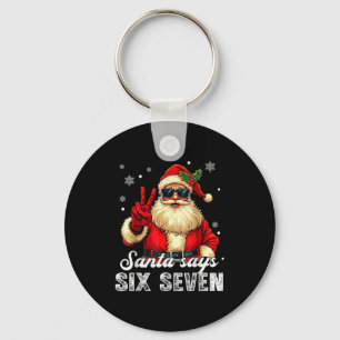 Llavero Papá Noel Divertido Dice Seis Siete Navidad 67 Mem