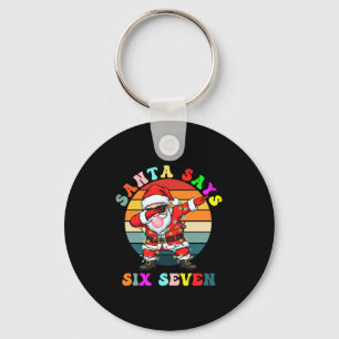 Llavero Papá Noel Divertido Dice Seis Siete Navidad 67 Mem