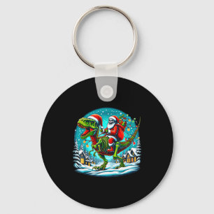 Llavero Papá Noel Esqueleto Montando Dinosaurio T Rex Navi