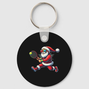 Llavero Papá Noel jugando tenis juego raqueta de tenis Chr