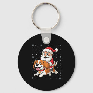 Llavero Papá Noel montando Cavalier King Charles Spaniel D