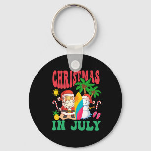 Llavero Papá Noel Surfing Playa Hawaiana Navidad En Julio 