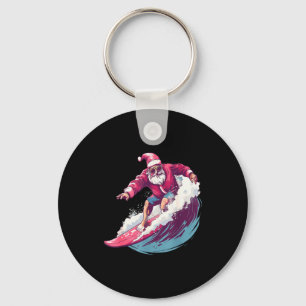 Llavero Papá Noel surfista de Navidad Surfboarder Amante d
