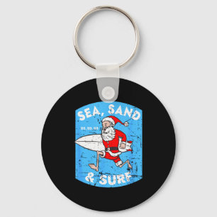 Llavero Papá Noel surfista - Papá Noel surfista de Navidad