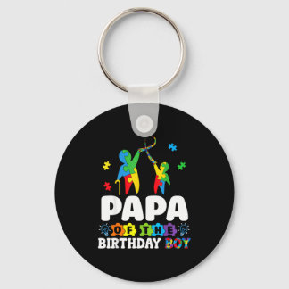 Llavero Papa Of The Birthday Boy Autism Awareness Support