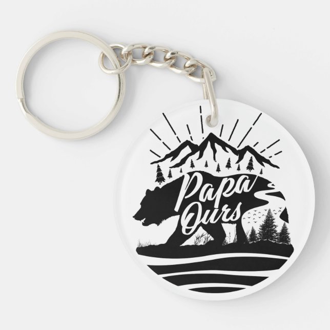 Llavero Papá Oso para Día del padre (Frente)