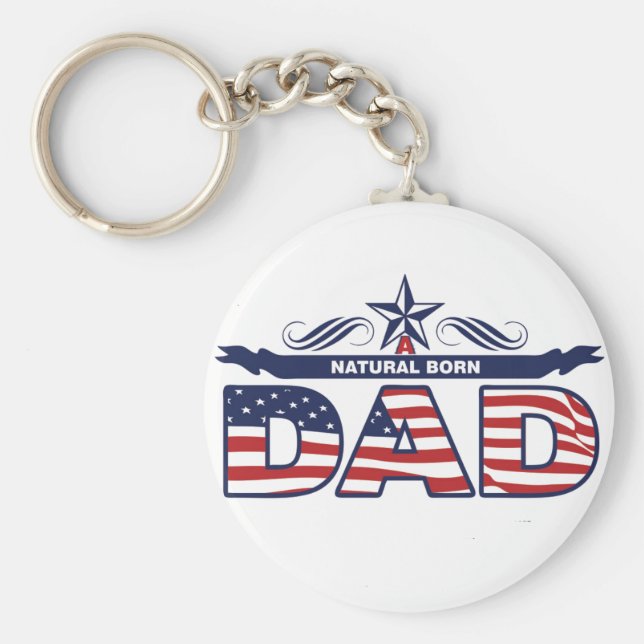 Llavero Papá, padre, papá llevado natural (Frente)