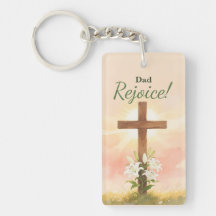 Papá Pascua Regocija Cruz y Lirios Religiosos