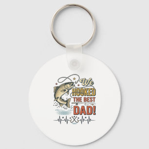 Llavero Papá Pescador Vintage Atrapamos Al Mejor Papá Vect