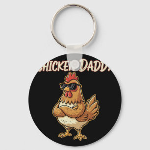 Llavero Papá Pollo Granjero Avícola Vintage Divertido Día 
