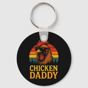 Llavero Papá Pollo - Retro divertido criador de aves de co