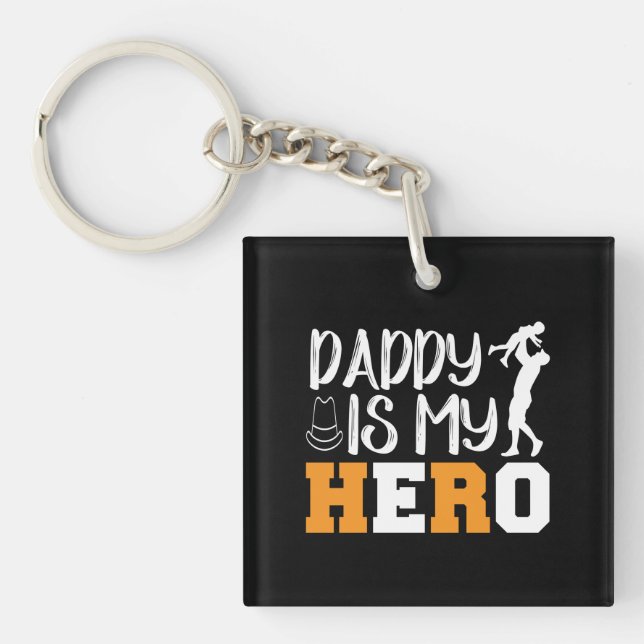 Llavero Papá Regalos | Papi es mi héroe (Frente)