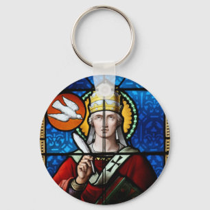 Llavero Papa Saint Gregory el grande - vitral